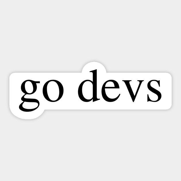 go devs Sticker by delborg